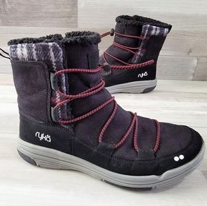 Ryka Alyssa Black Snow Boots Size 8